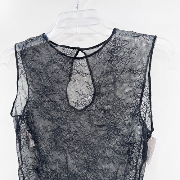 NEW Auden Lace Sleeveless Lingerie Bodysuit - Black - Size XL - Picture 5 of 12